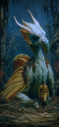 Goldener Drache — Gerahmtes Wandbild
