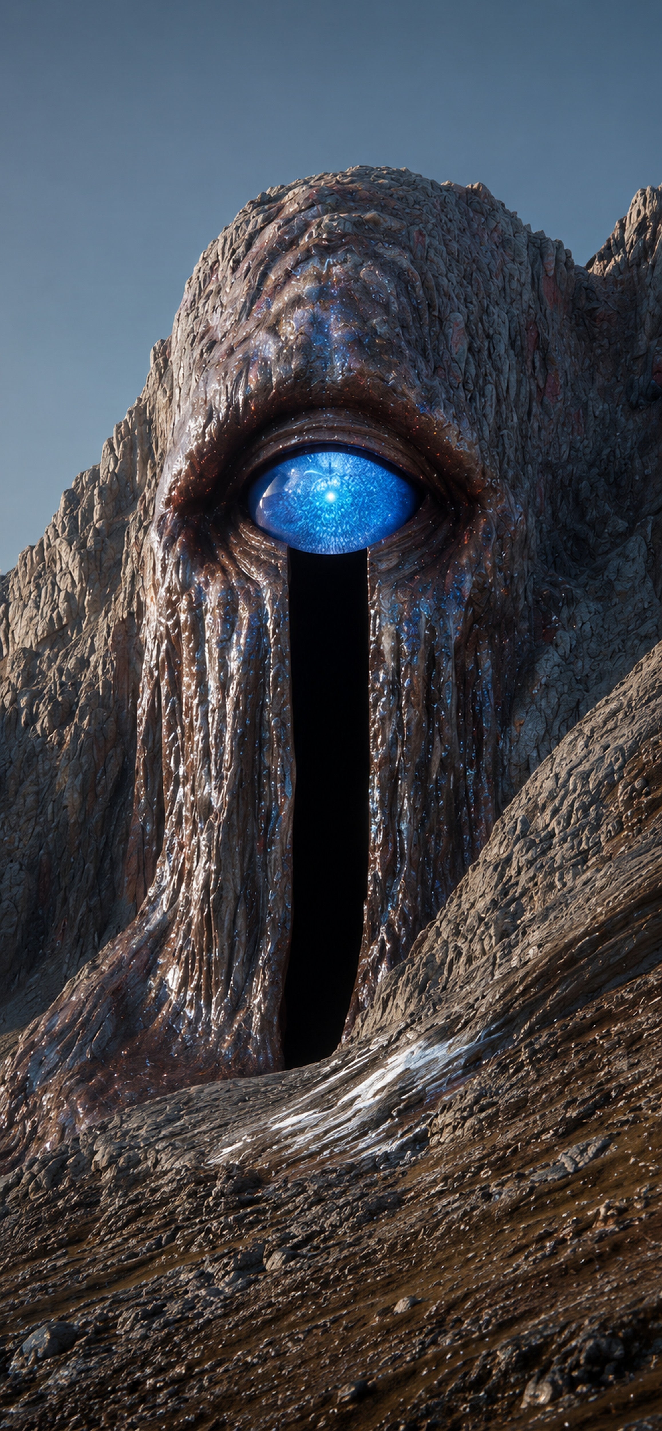 Das Auge des Berges — Surreal Wandbild