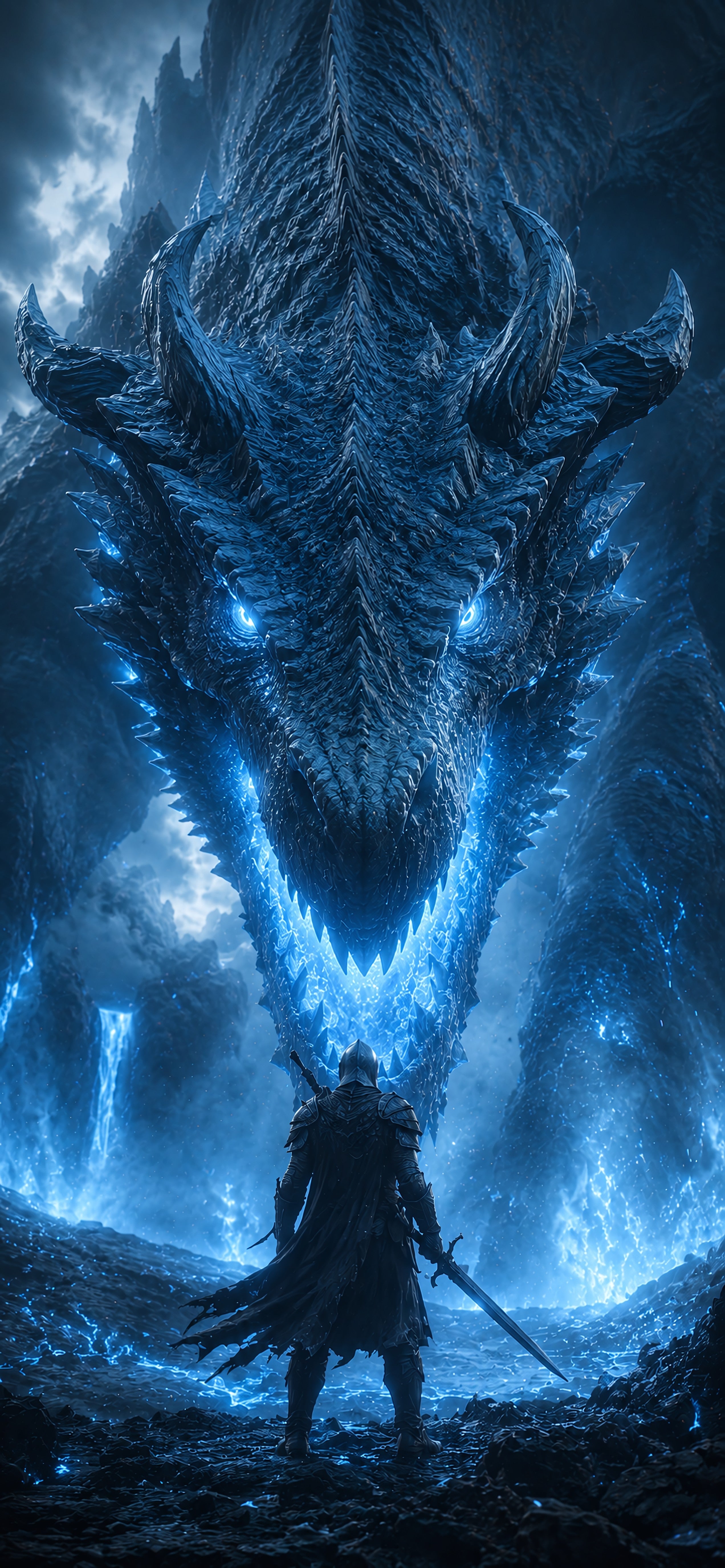 Eisdrache — Acrylglas-Kunstdruck