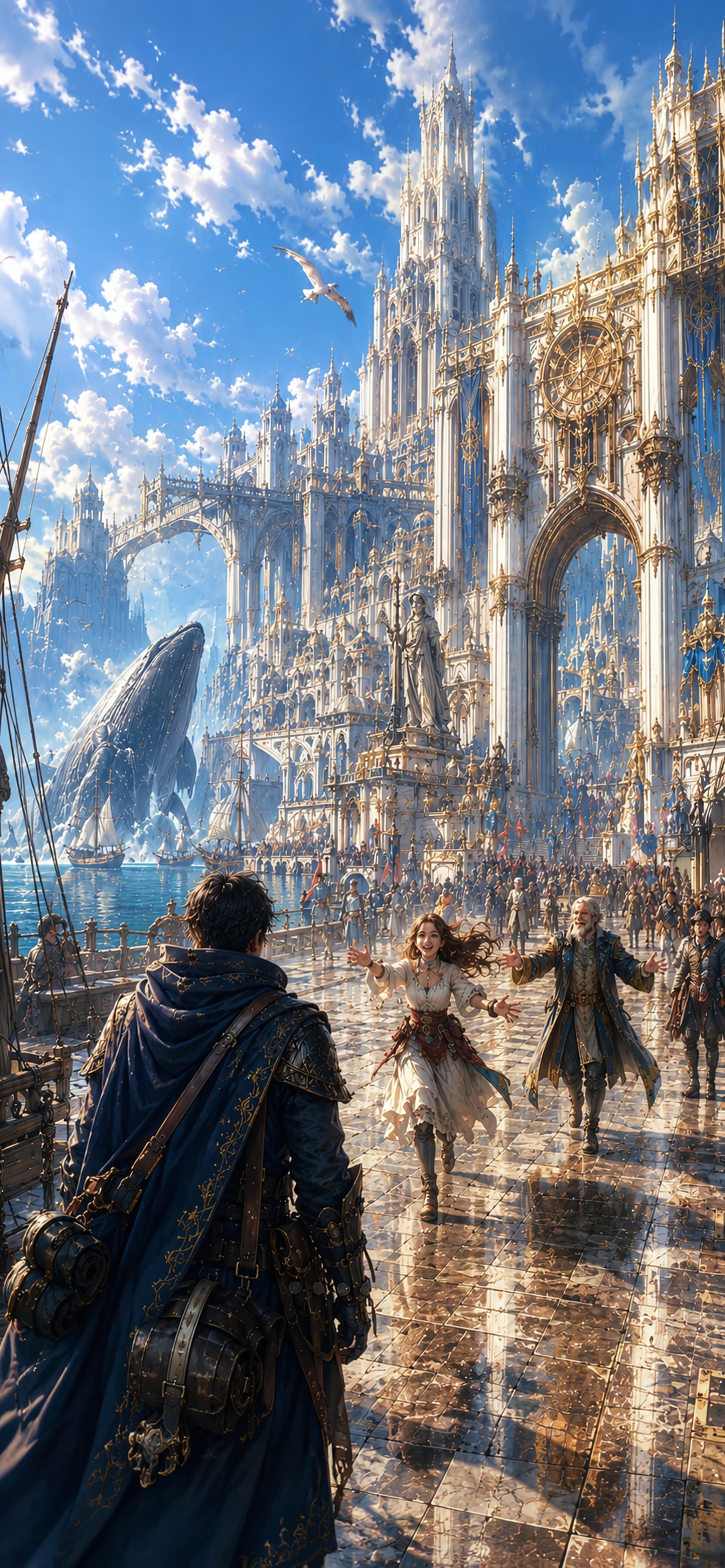 Stadt aus Licht — Gerahmtes Wandbild