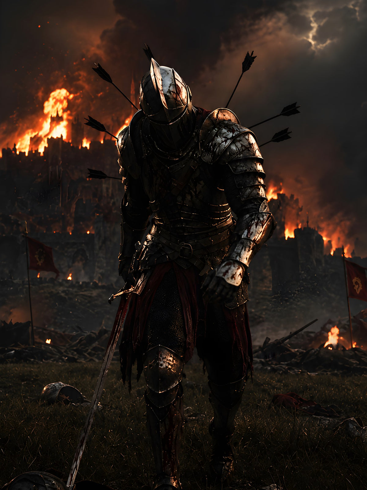 Der Flammenritter – Motiv