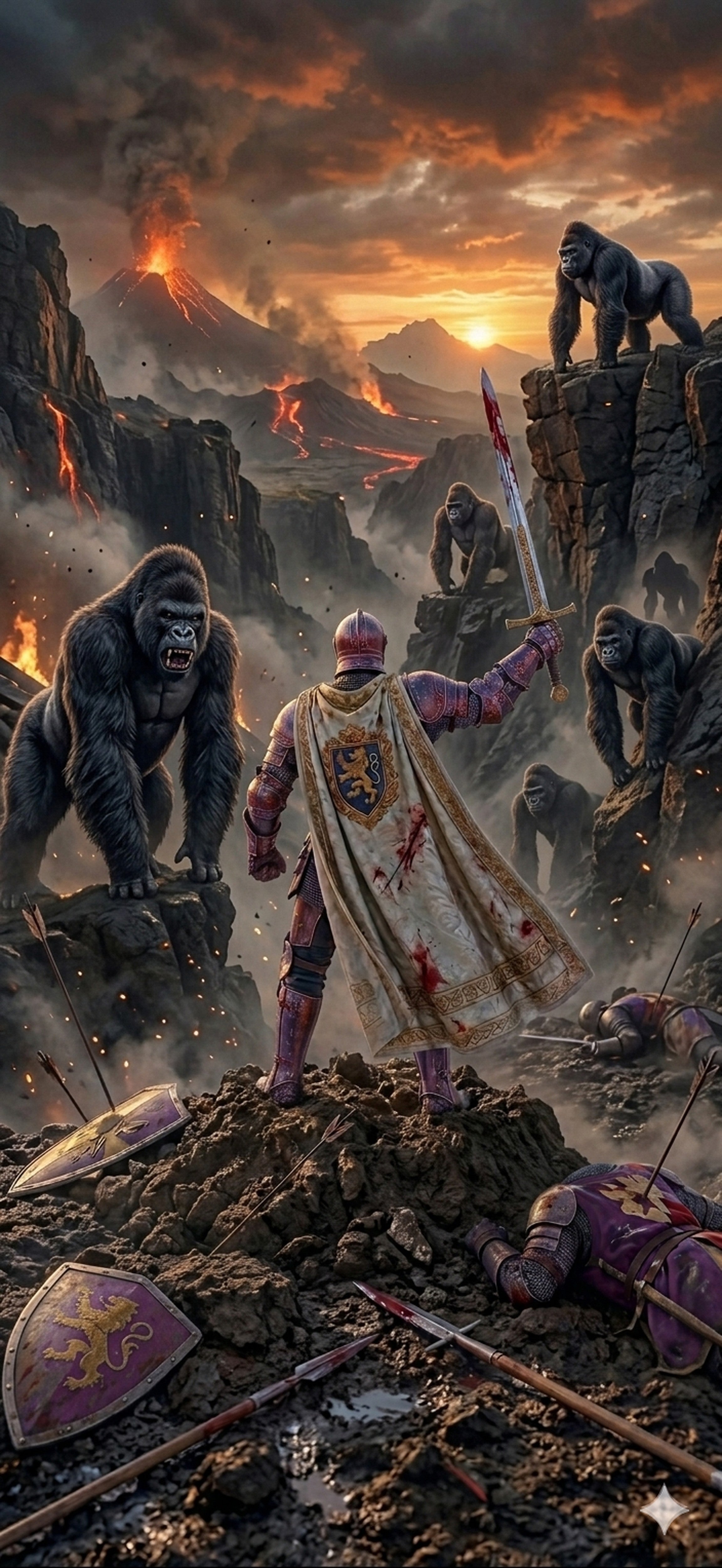 Die letzte Schlacht — Dark-Fantasy Wandbild