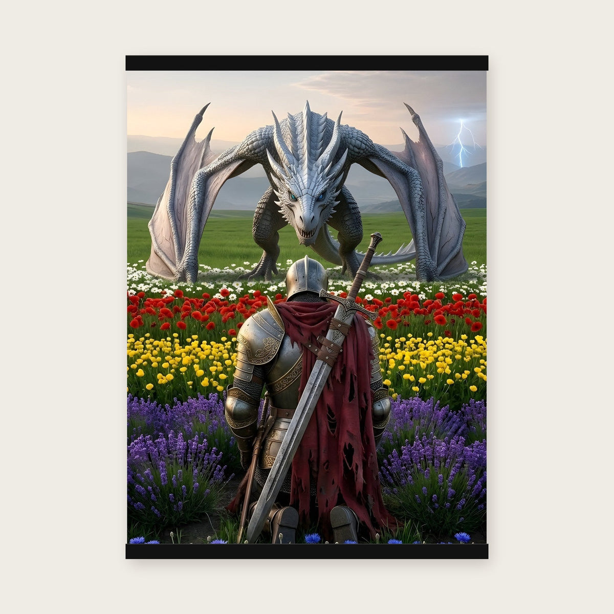 Die Audienz – Poster mit schwarzer Holzleiste, 50×70 cm