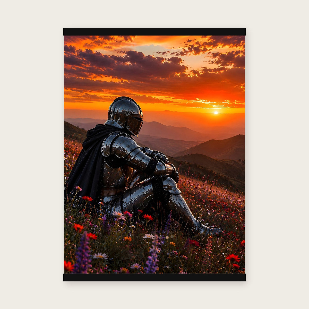 Am Ende des Tages – Poster mit schwarzer Holzleiste, 50×70 cm