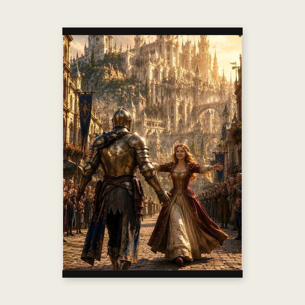 An ihrer Seite – Poster mit schwarzer Holzleiste, 50×70 cm