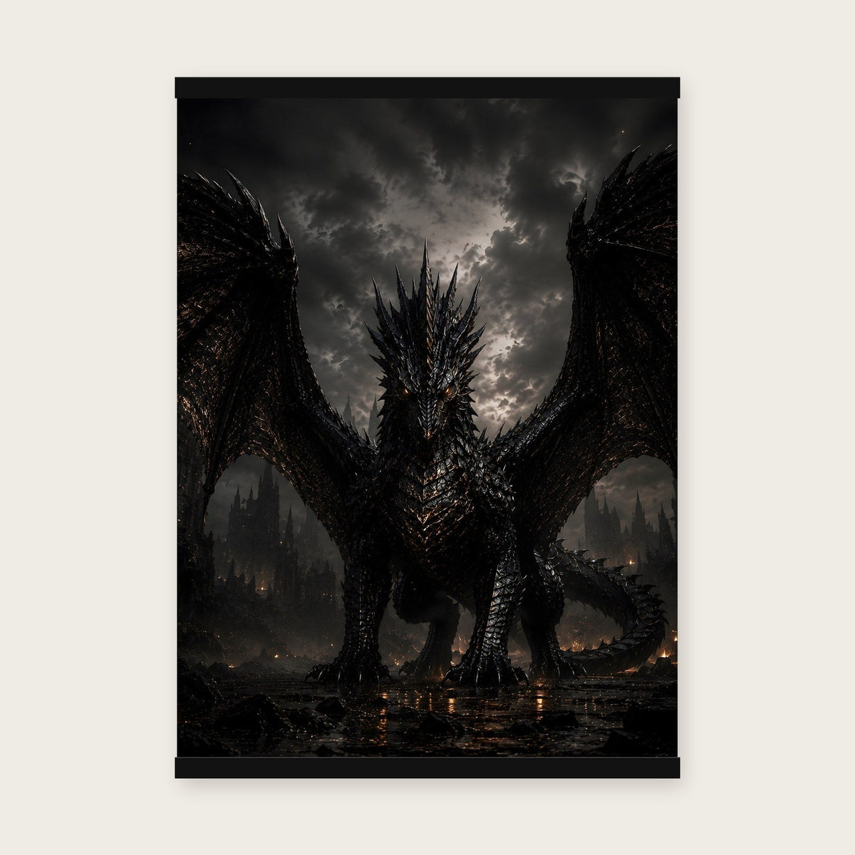 Der Aschekönig – Poster mit schwarzer Holzleiste, 50×70 cm