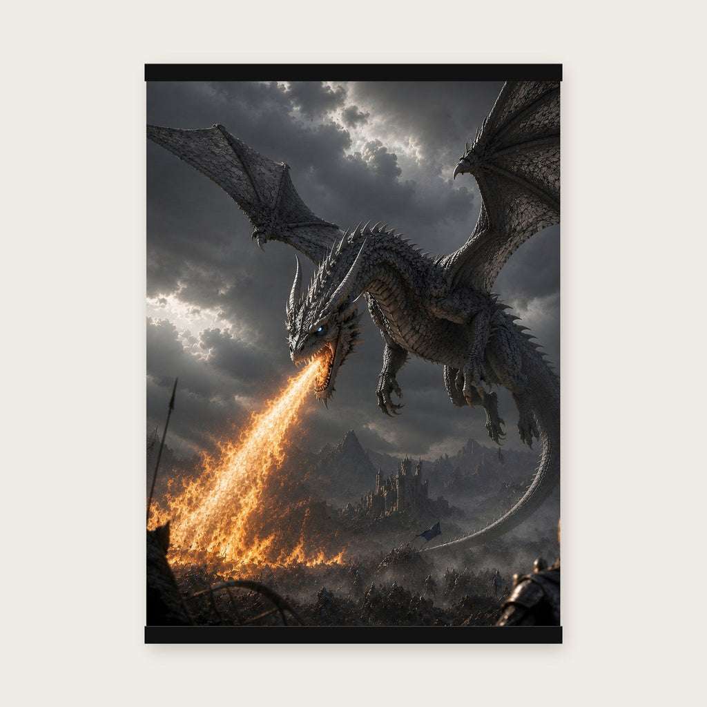 Der Aschesturm – Poster mit schwarzer Holzleiste, 50×70 cm