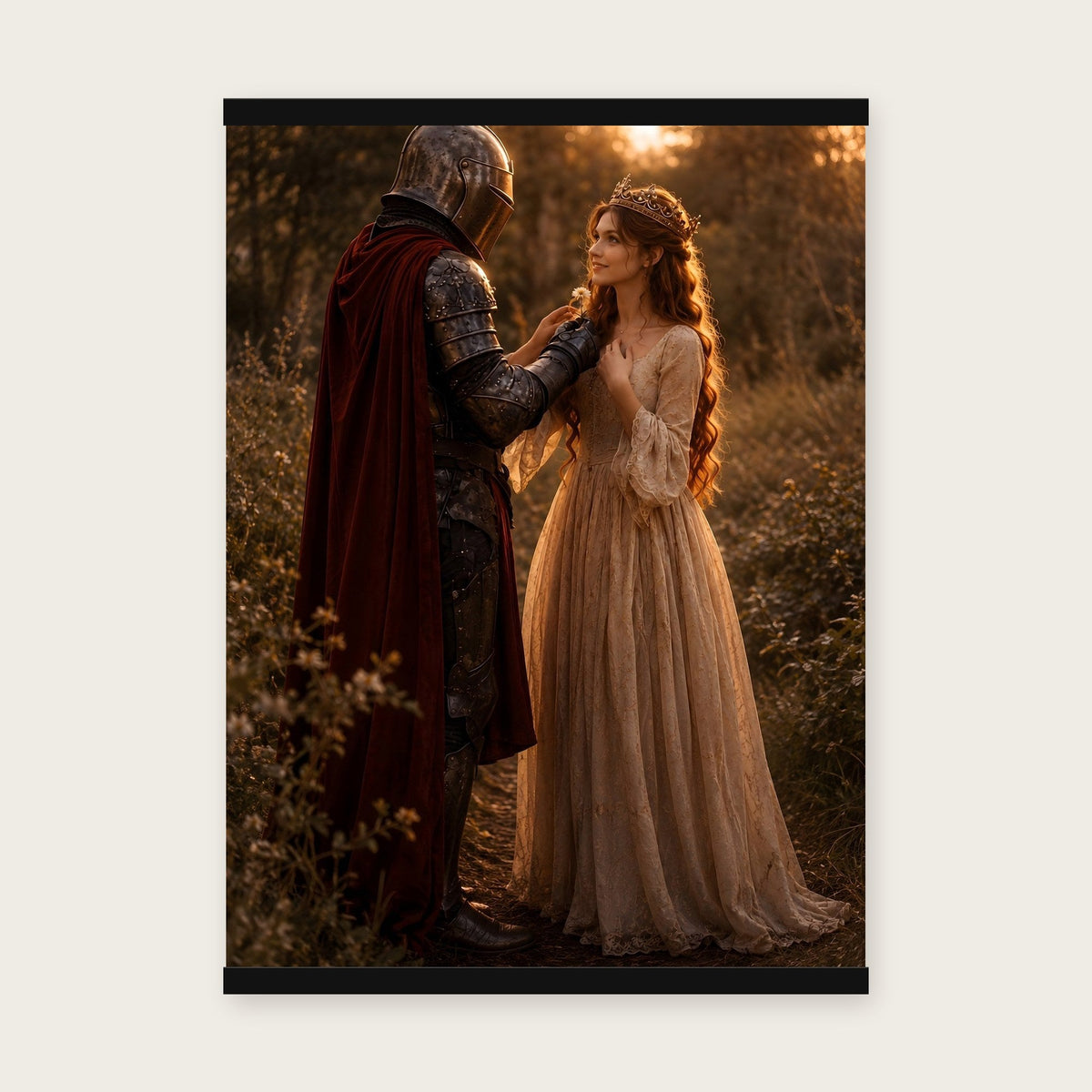 Eine Blume für dich – Poster mit schwarzer Holzleiste, 50×70 cm