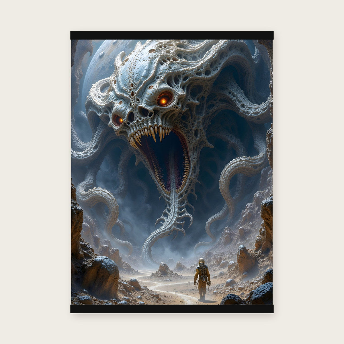 Der Behemoth – Poster mit schwarzer Holzleiste, 50×70 cm