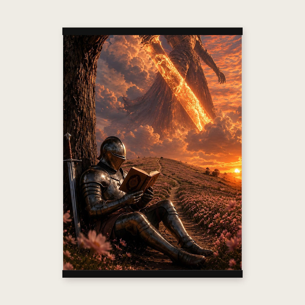 Die Feuerlegende – Poster mit schwarzer Holzleiste, 50×70 cm
