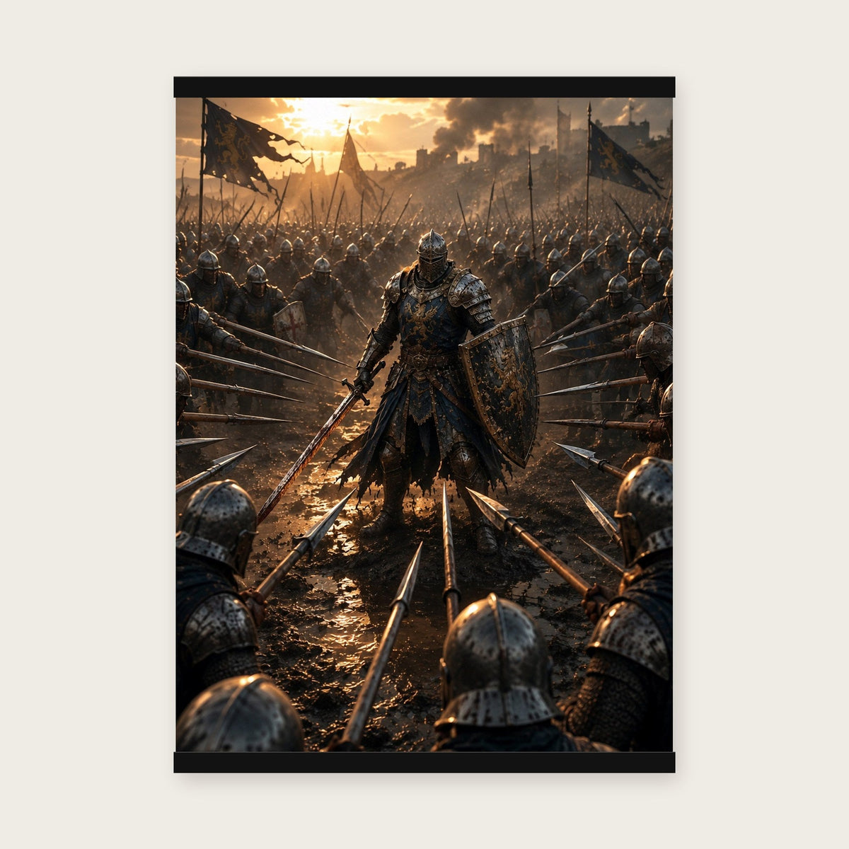 Der letzte Wall – Poster mit schwarzer Holzleiste, 50×70 cm