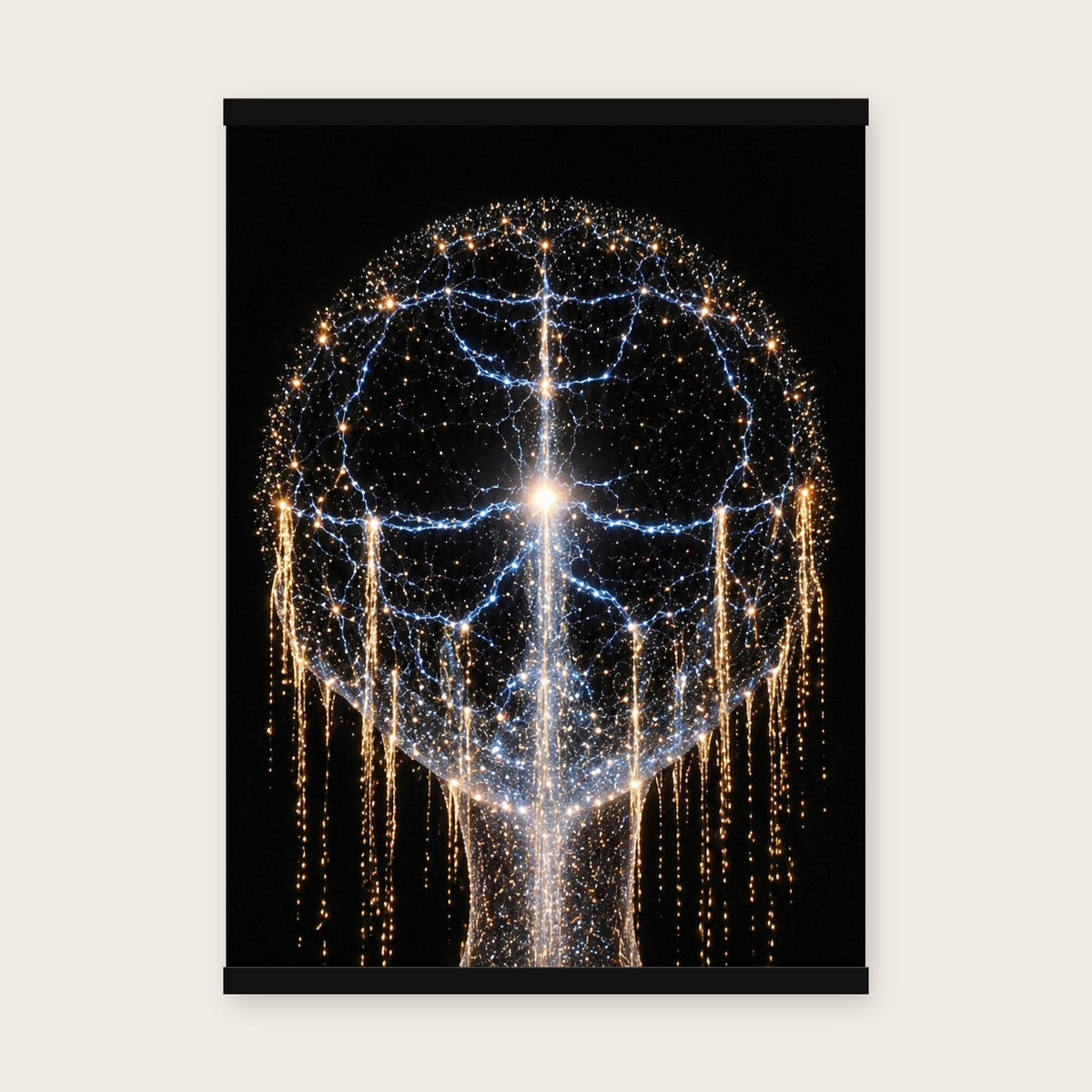 Erwachen des Geistes – Poster mit schwarzer Holzleiste, 50×70 cm