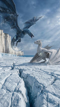 Die Eisdrachen – dunkles Fantasy-Wandbild