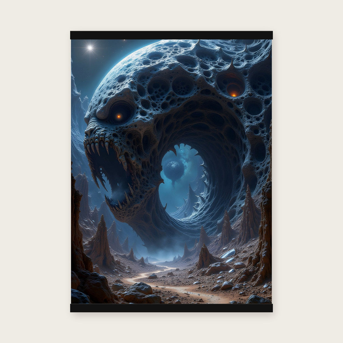 Der Ewige Schlund – Poster mit schwarzer Holzleiste, 50×70 cm