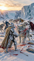 Die Eiswölfe – dunkles Fantasy-Wandbild
