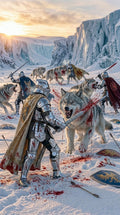 Die Eiswölfe — Gerahmtes Wandbild