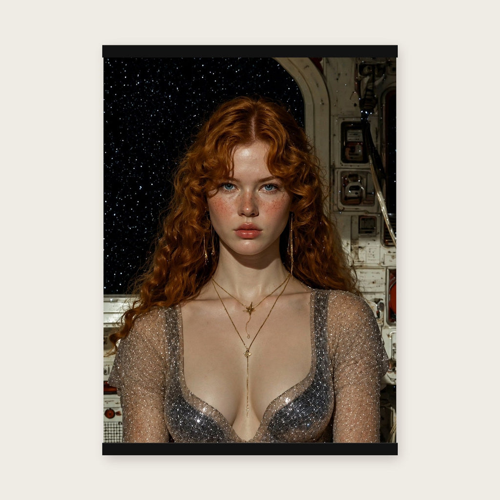 Sternenbrand – Poster mit schwarzer Holzleiste, 50×70 cm