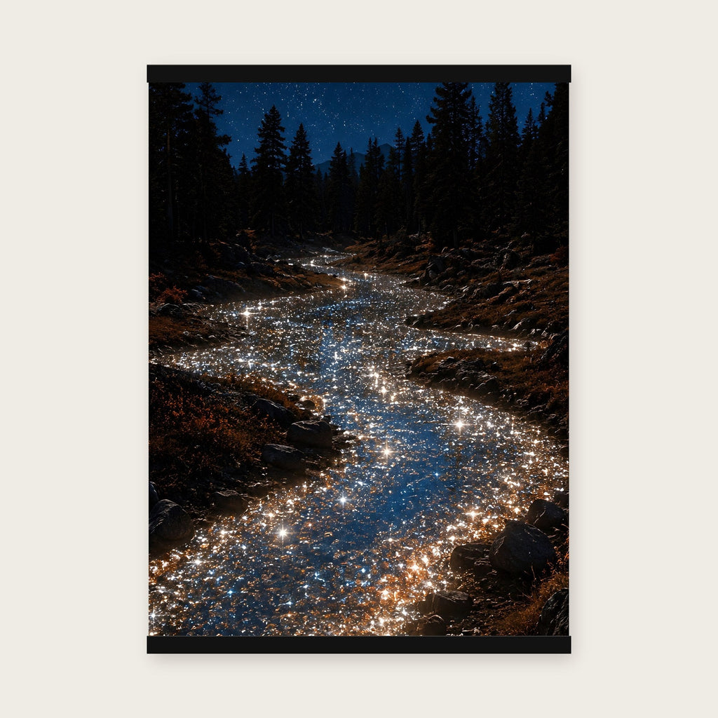 Sternenader – Poster mit schwarzer Holzleiste, 50×70 cm