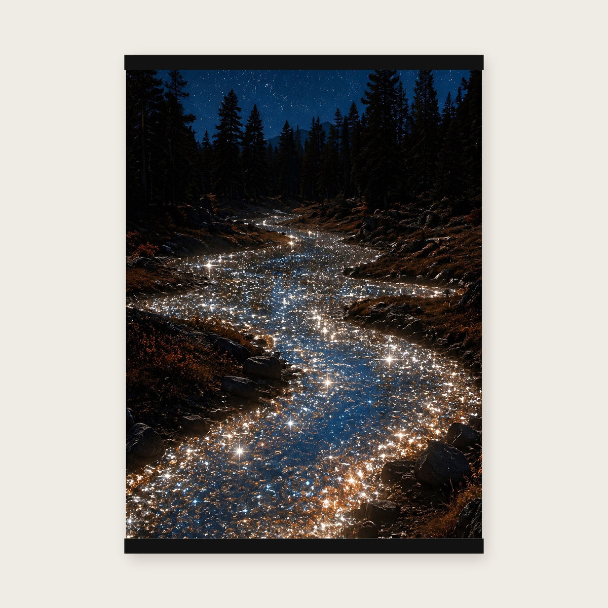 Sternenader – Poster mit schwarzer Holzleiste, 50×70 cm