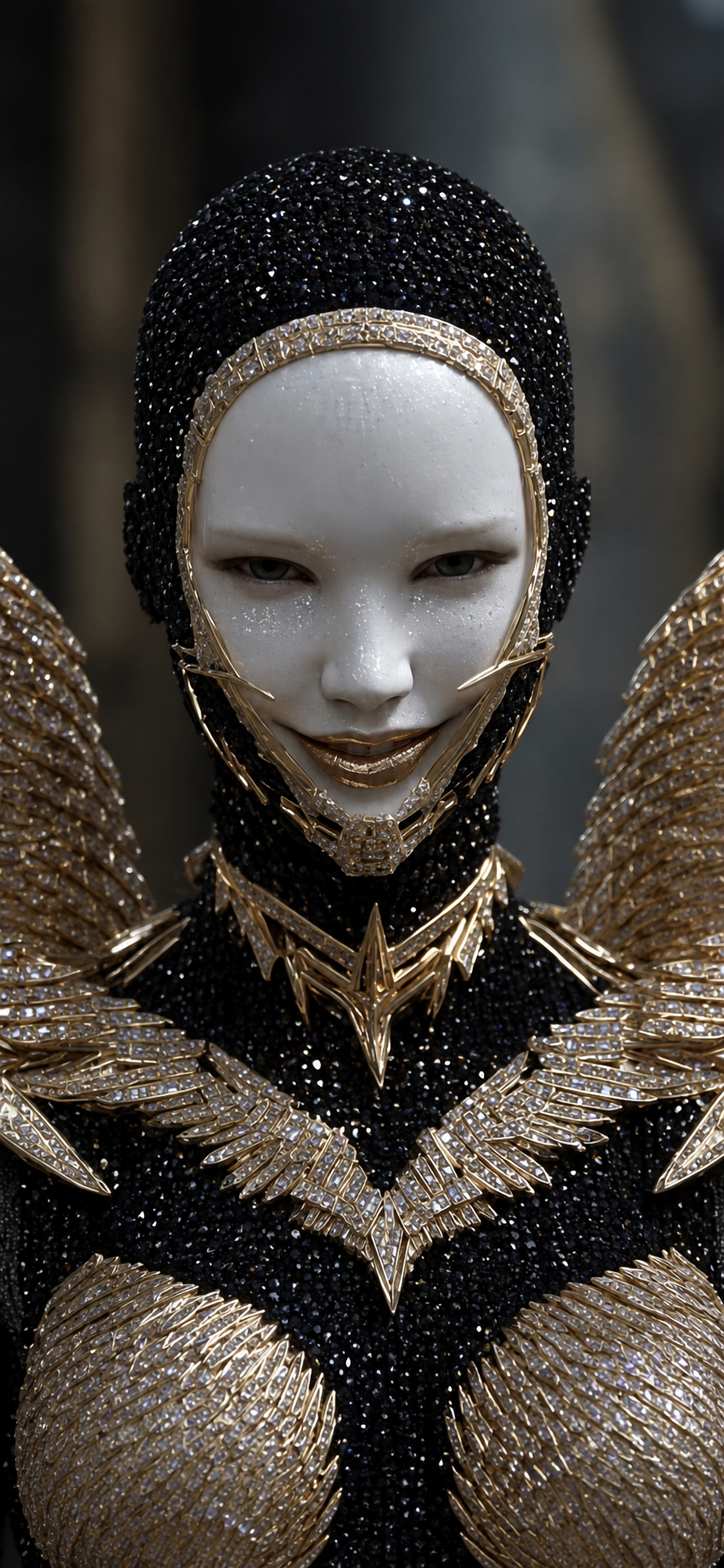 Der Maskenengel – Gerahmtes Wandbild | Fantasywand