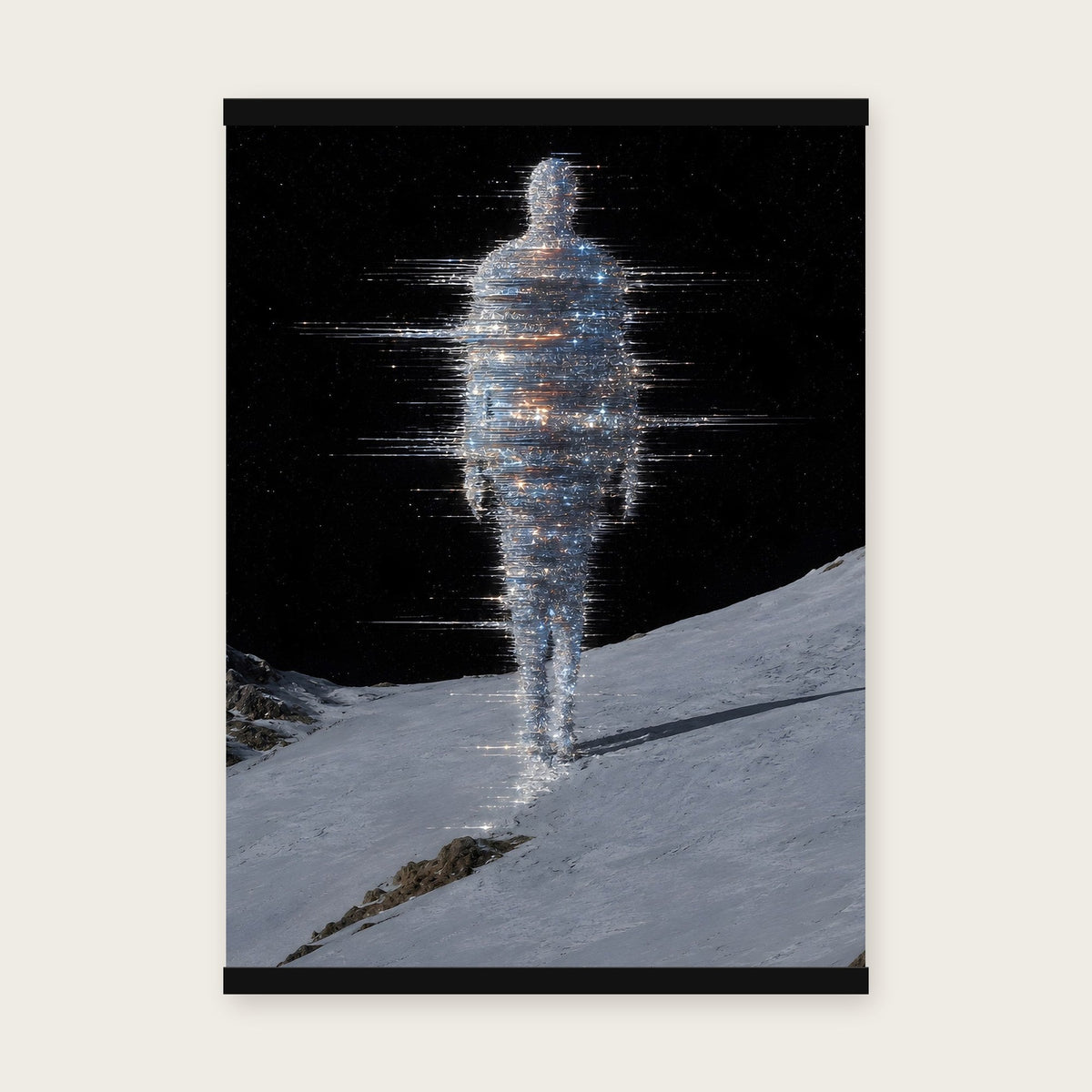 Frostgeist – Poster mit schwarzer Holzleiste, 50×70 cm