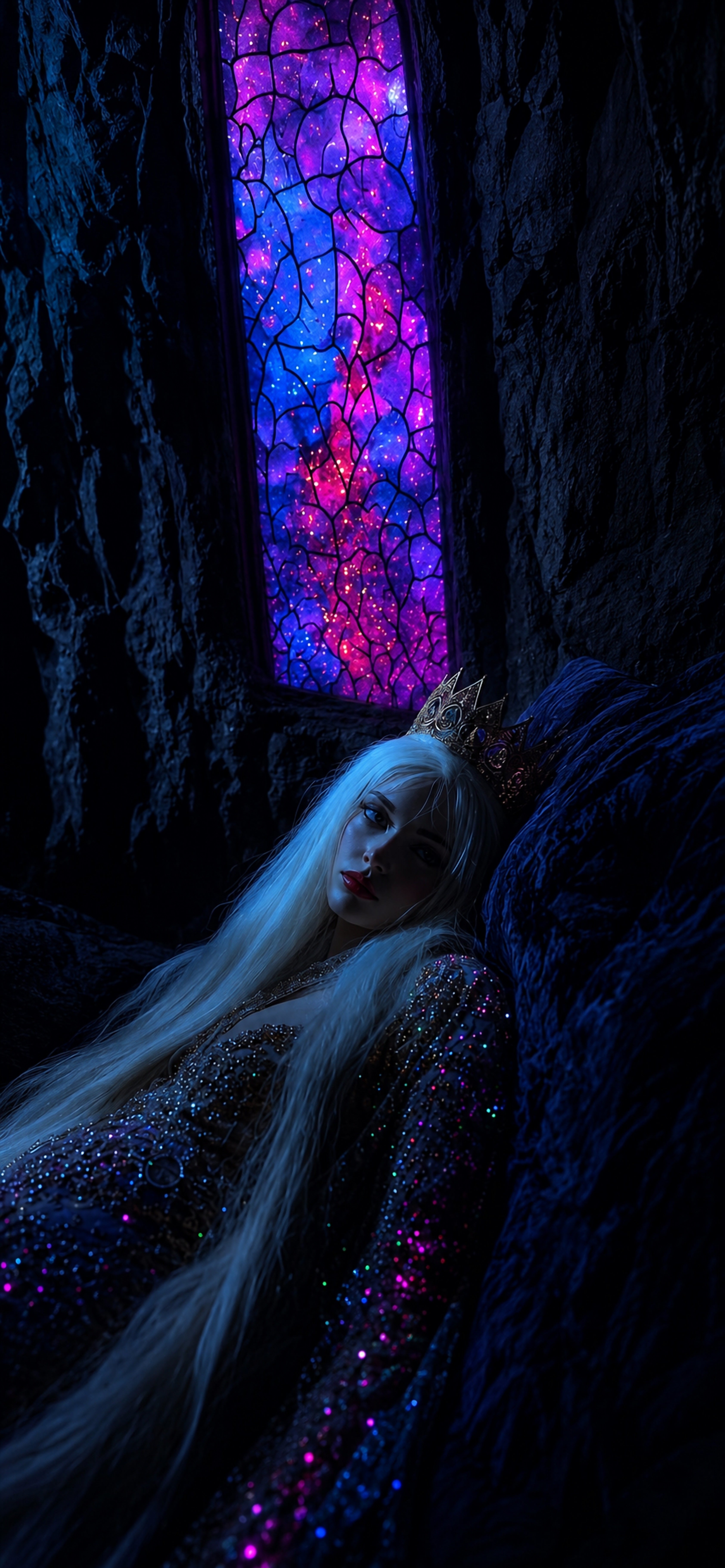 Amethystgrotte – Gerahmtes Wandbild | Fantasywand