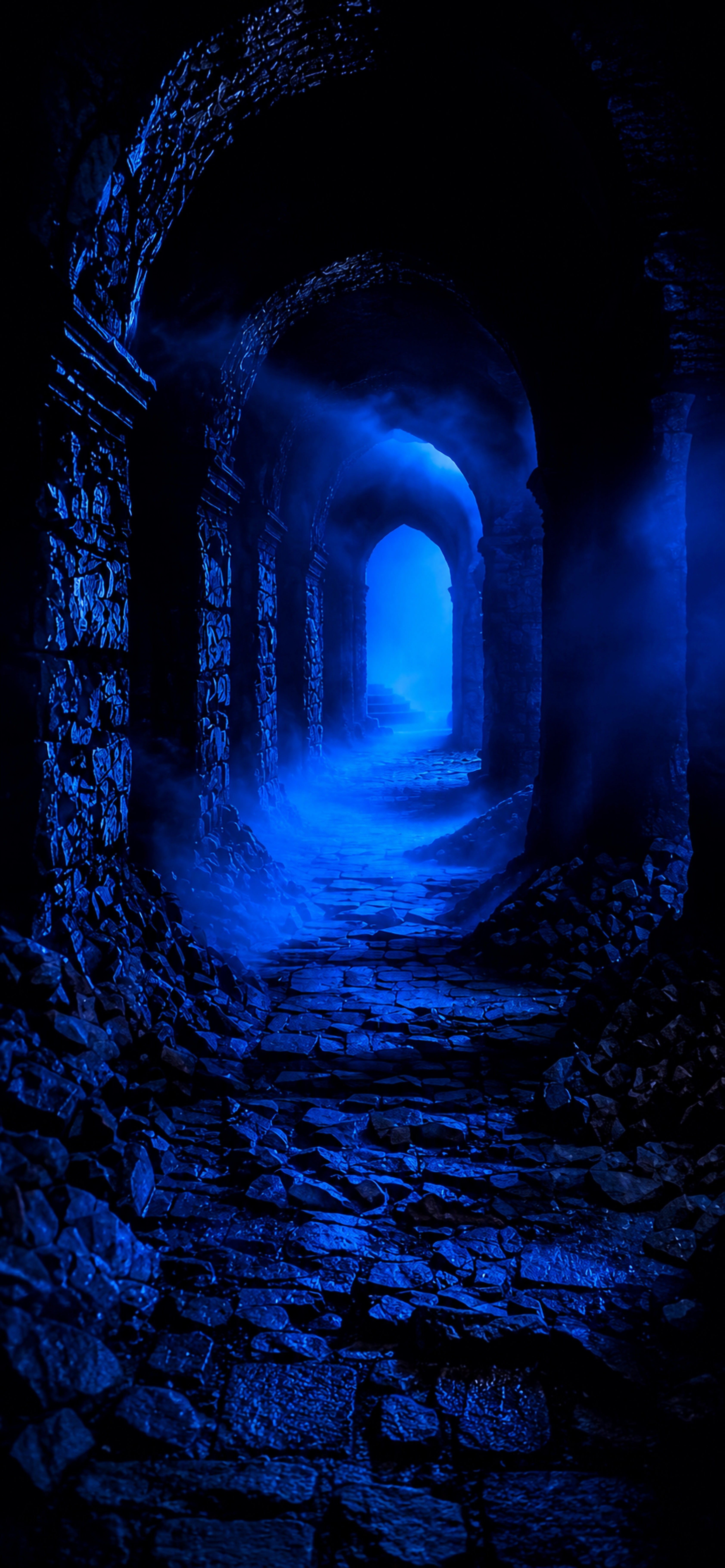 Das blaue Tor – Gerahmtes Wandbild | Fantasywand