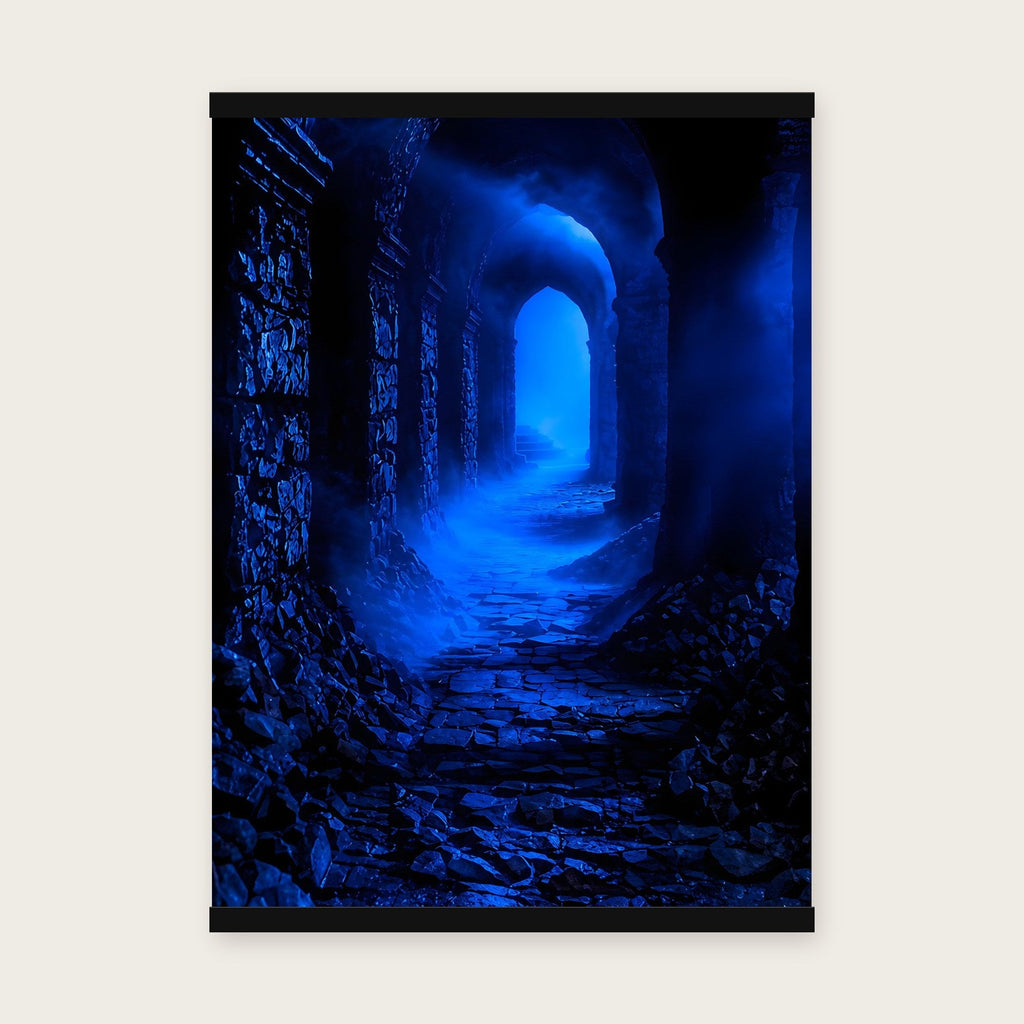 Das blaue Tor – Poster mit schwarzer Holzleiste, 50×70 cm