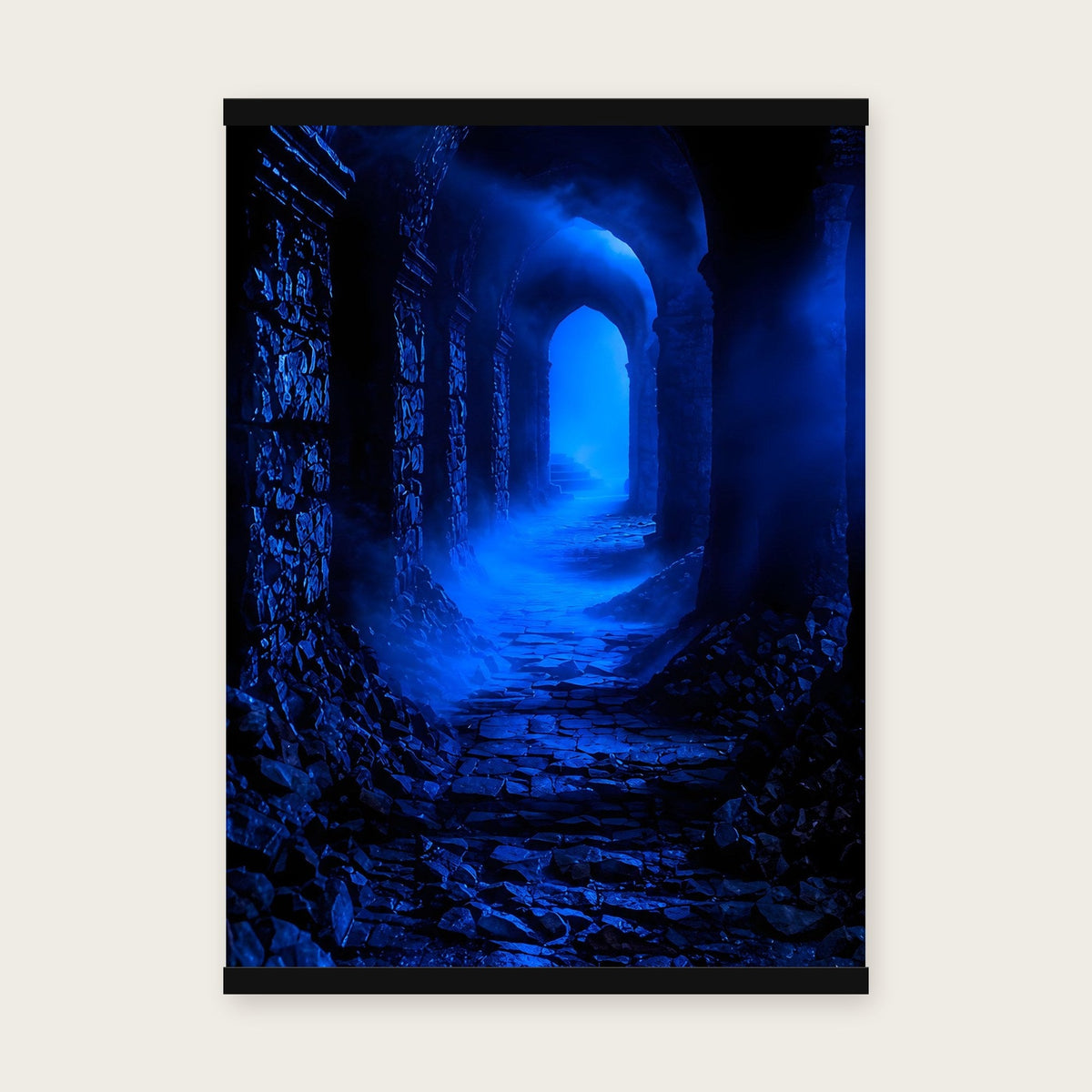 Das blaue Tor – Poster mit schwarzer Holzleiste, 50×70 cm