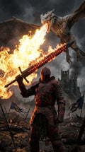 The Flamebearer — Dark Fantasy gerahmtes Poster