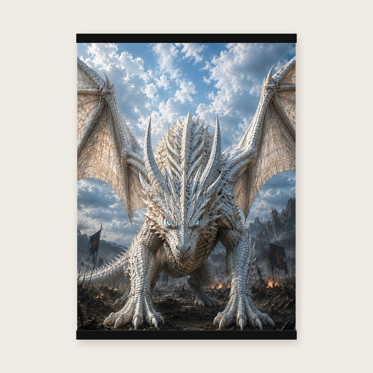 Der Frostwächter – Poster mit schwarzer Holzleiste, 50×70 cm