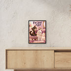 Schleifenkomplott – Gerahmtes Katzenbild. Spruch: I’m just a girl Schwarzer Rahmen ohne Passepartout. 3 RAUM 30x40cm. 30×40 cm.