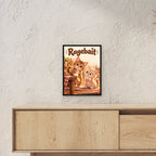 Keks an der Kante – Gerahmtes Katzenbild. Spruch: Ragebait Schwarzer Rahmen ohne Passepartout. 3 RAUM 30x40cm. 30×40 cm.