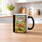 Erdbeerwächter – Drachen-Tasse. Spruch: Kleine Pfoten. Große Beute. Black Edition mit Wärmeeffekt. 2 KUECHE HEISS.