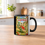 Erdbeerwächter – Drachen-Tasse. Spruch: Kleine Pfoten. Große Beute. Innen schwarz. 2 KUECHE.