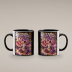Morgenmuffel – Drachen-Tasse. Spruch: Erst Kaffee. Dann Feuer. Innen schwarz. 4 BEIDE SEITEN.