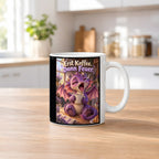 Morgenmuffel – Drachen-Tasse. Spruch: Erst Kaffee. Dann Feuer. Weiß. 2 KUECHE.