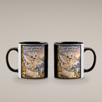 Erstes Funkeln – Drachen-Tasse. Spruch: Klein geschlüpft. Groß geliebt. Innen schwarz. 4 BEIDE SEITEN.