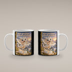 Erstes Funkeln – Drachen-Tasse. Spruch: Klein geschlüpft. Groß geliebt. Weiß. 4 BEIDE SEITEN.