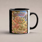 Drachenliebe – Drachen-Tasse. Spruch: Mit dir fliegt mein Herz. Innen schwarz. 1 STUDIO.
