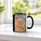 Drachenliebe – Drachen-Tasse. Spruch: Mit dir fliegt mein Herz. Innen schwarz. 3 FENSTER.