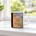 Drachenliebe – Drachen-Tasse. Spruch: Mit dir fliegt mein Herz. Weiß. 3 FENSTER.