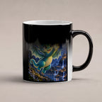 Sternenhüter – Drachen-Tasse. Spruch: Für dich greif ich nach den Sternen. Black Edition mit Wärmeeffekt. 6 WAERMEEFFEKT.