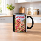 Blütendrache – Drachen-Tasse. Spruch: Du bringst mein Herz zum Blühen. Innen schwarz. 2 KUECHE.
