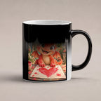 Maldrache – Drachen-Tasse. Spruch: Ein Klecks Liebe für dich. Black Edition mit Wärmeeffekt. 6 WAERMEEFFEKT.