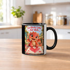 Maldrache – Drachen-Tasse. Spruch: Ein Klecks Liebe für dich. Innen schwarz. 2 KUECHE.