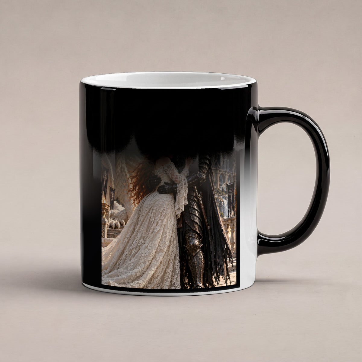 Wiedersehen – Fantasywand-Fantasymotiv. 6 WAERMEEFFEKT. Zaubertasse: Wärmeeffekt.