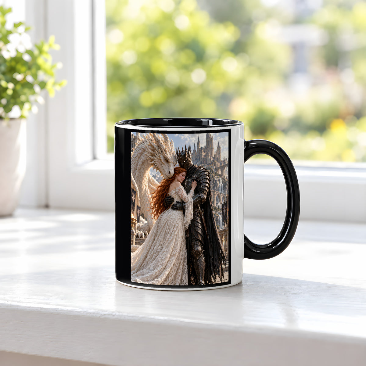 Wiedersehen – Fantasywand-Fantasymotiv. 3 FENSTER. Innen schwarz.