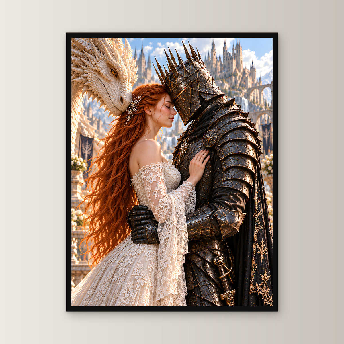 Stirnkontakt – Fantasywand-Fantasymotiv. 1 FRONTAL.