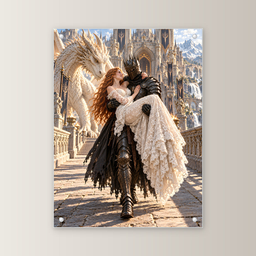 Schlossbruecke – Fantasywand-Fantasymotiv. 1 FRONTAL.